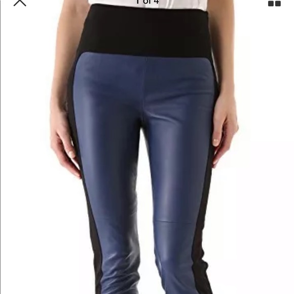 Roberto Rodriguez Leather Side Zip Leggings Sz 0